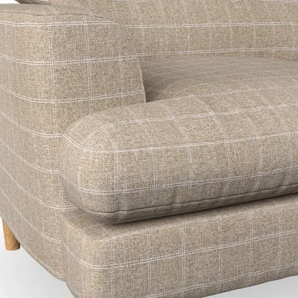 Snuggle Chair with Button Detail - Natural