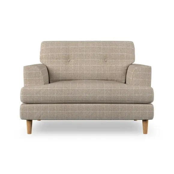 Snuggle Chair with Button Detail - Natural