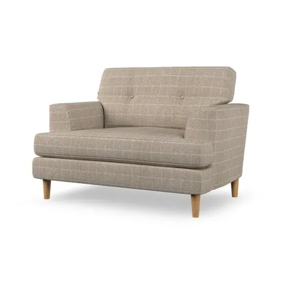 Snuggle Chair with Button Detail - Natural