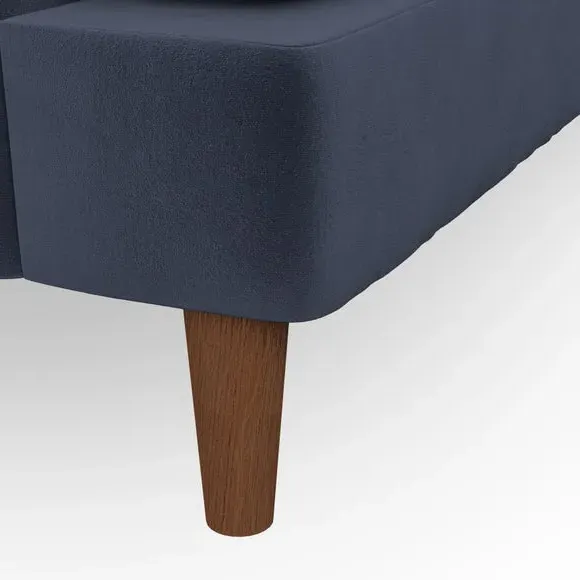 Snuggle Chair with Button Detail - Navy, Velvet