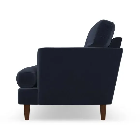 Snuggle Chair with Button Detail - Navy, Velvet