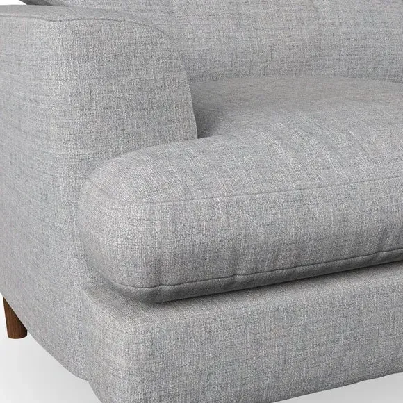 Snuggle Chair with Button Detail - Silver
