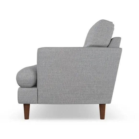 Snuggle Chair with Button Detail - Silver