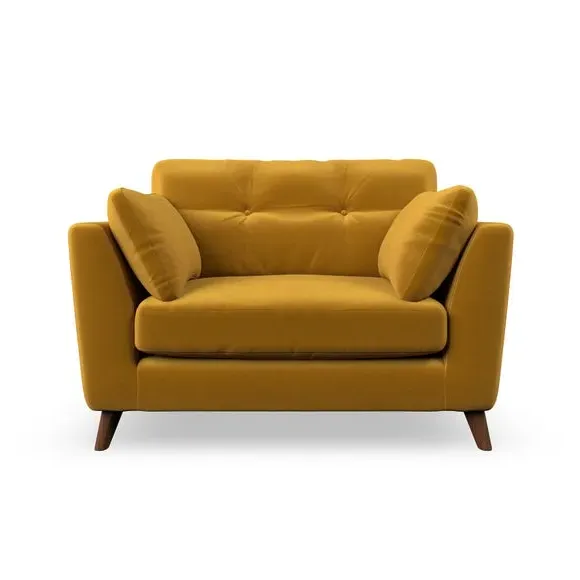 Snuggle Chair with Button Details - Amber