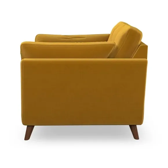 Snuggle Chair with Button Details - Amber