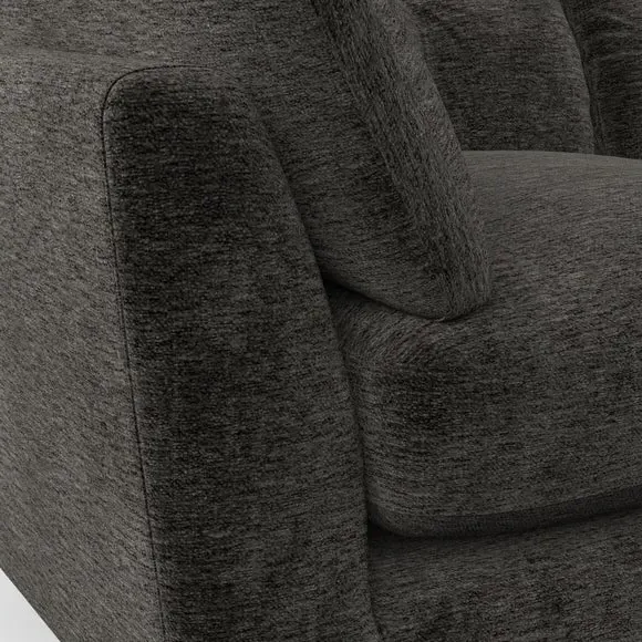Snuggle Chair with Button Details - Charcoal