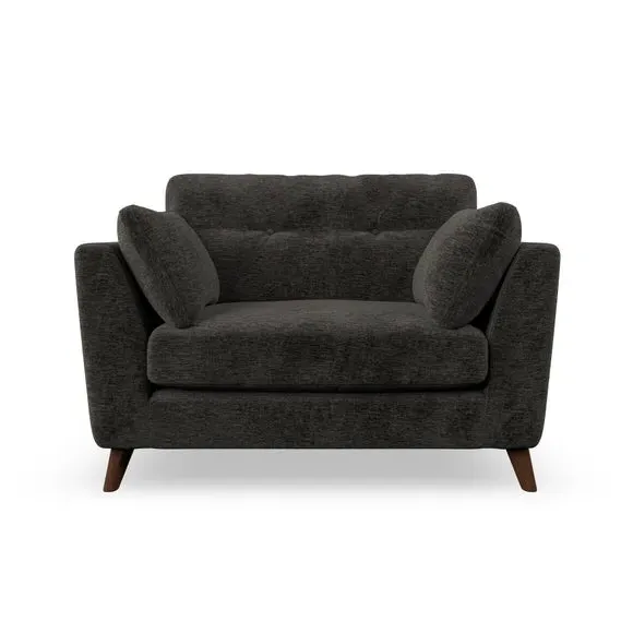 Snuggle Chair with Button Details - Charcoal