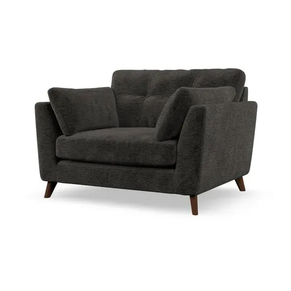 Snuggle Chair with Button Details - Charcoal