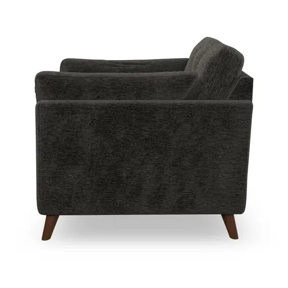 Snuggle Chair with Button Details - Charcoal