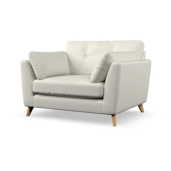 Snuggle Chair with Button Details - Ivory
