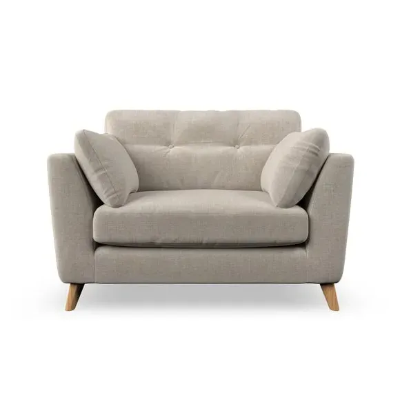 Snuggle Chair with Button Details - Natural