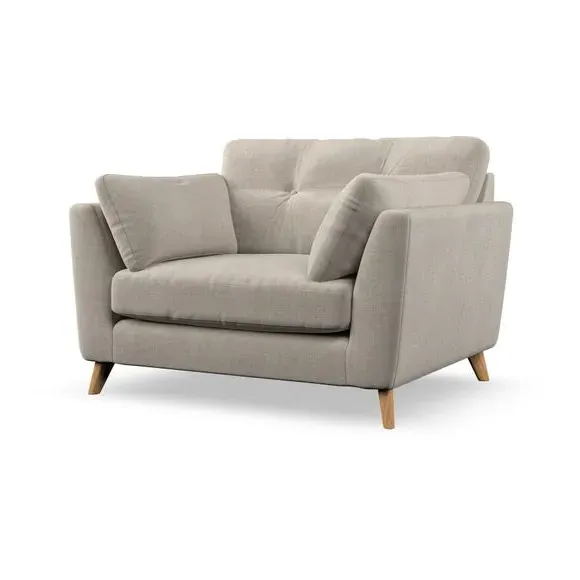 Snuggle Chair with Button Details - Natural