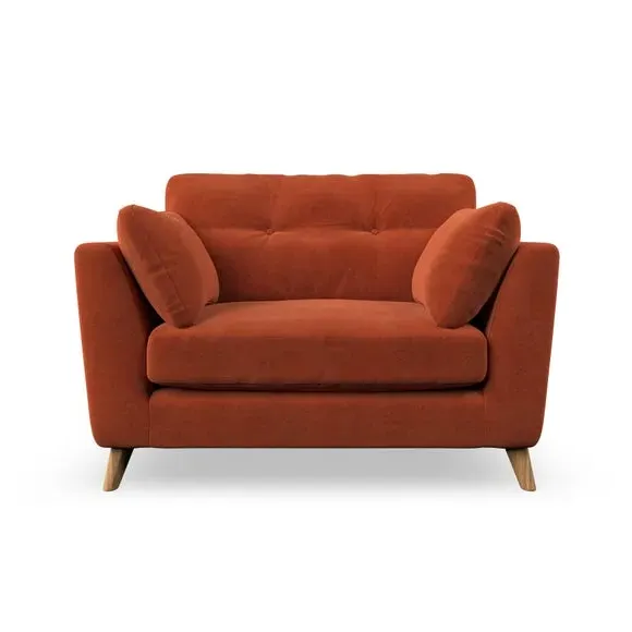 Snuggle Chair with Button Details - Orange