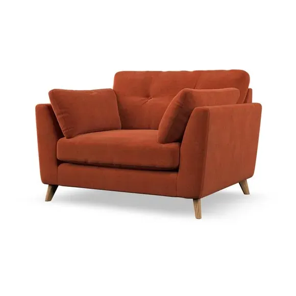 Snuggle Chair with Button Details - Orange