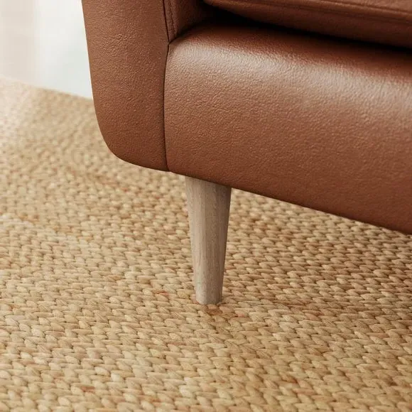 Snuggle Chair with Buttoned Back - Brown, Leather