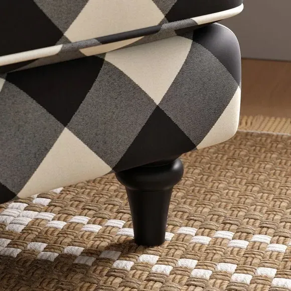 Snuggle Chair with Curved Arms - Gingham