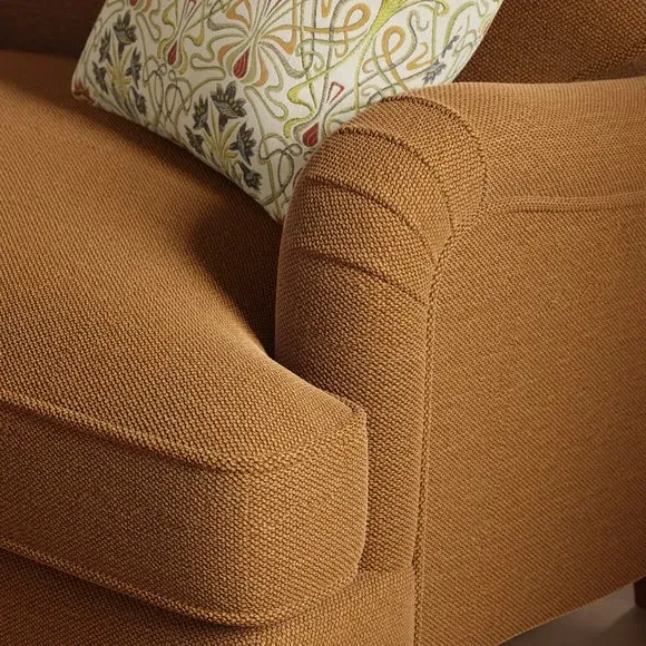 Snuggle Chair with Curved Arms - Honey, Chenille