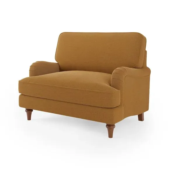 Snuggle Chair with Curved Arms - Honey, Chenille