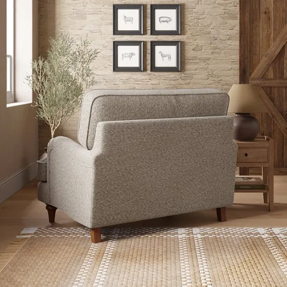 Snuggle Chair with Curved Arms - Natural, Chenille