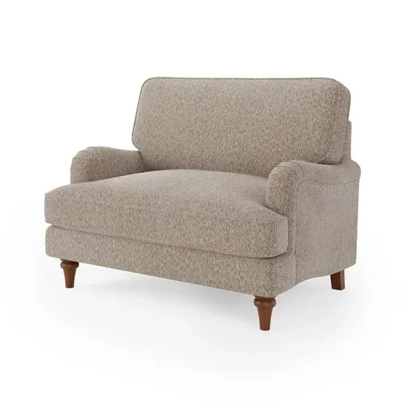 Snuggle Chair with Curved Arms - Natural, Chenille