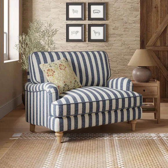 Snuggle Chair with Curved Arms - Navy, Boucle image
