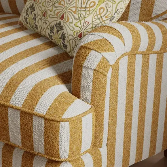 Snuggle Chair with Curved Arms - Ochre, Boucle