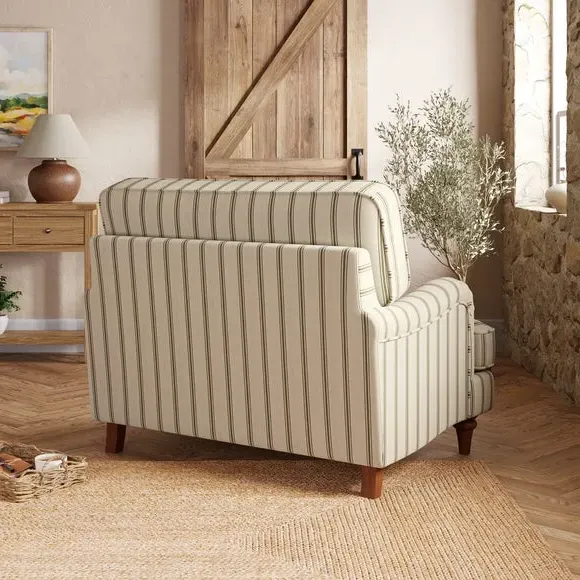 Snuggle Chair with Curved Arms - Olive, Fabric