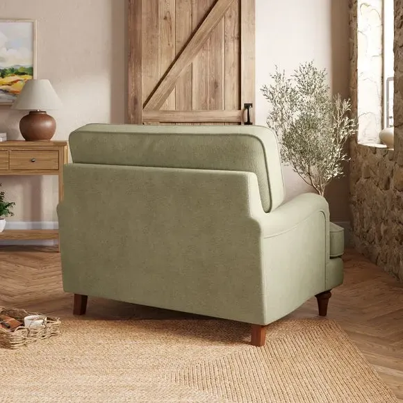 Snuggle Chair with Curved Arms - Sage, Chenille