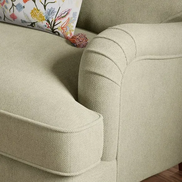 Snuggle Chair with Curved Arms - Sage, Chenille