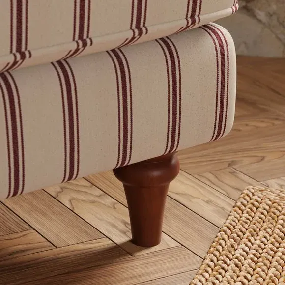 Snuggle Chair with Curved Arms - Terracotta, Fabric
