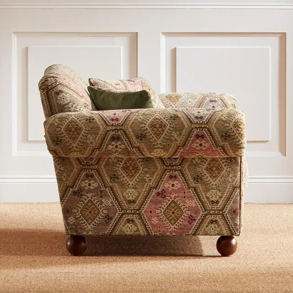 Snuggle Chair with Cushions - Green, Chenille