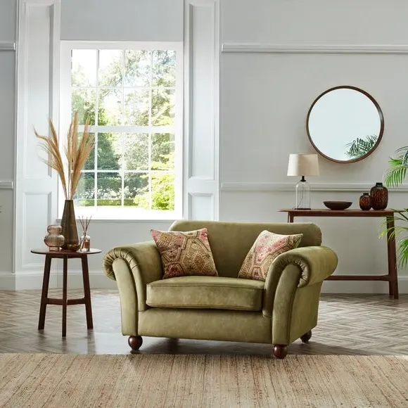 Snuggle Chair with Cushions - Green, Faux Leather