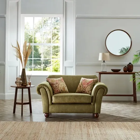 Snuggle Chair with Cushions - Green, Faux Leather