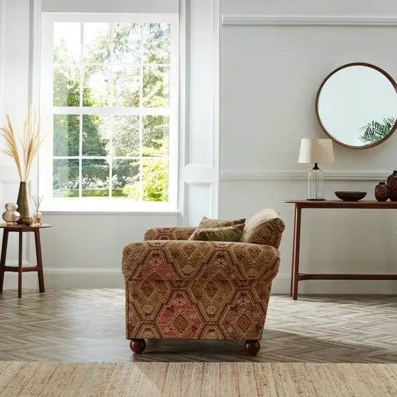 Snuggle Chair with Cushions - Red, Chenille
