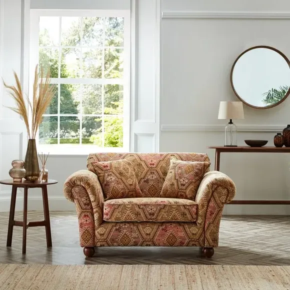 Snuggle Chair with Cushions - Red, Chenille