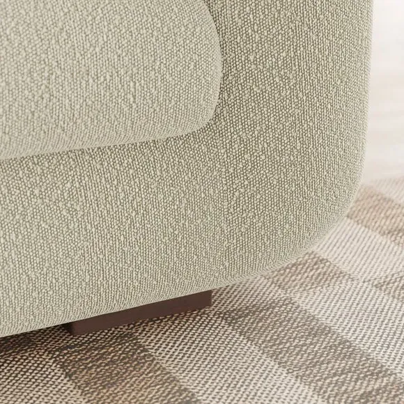Snuggle Chair with Deep Arms - Beige, Boucle