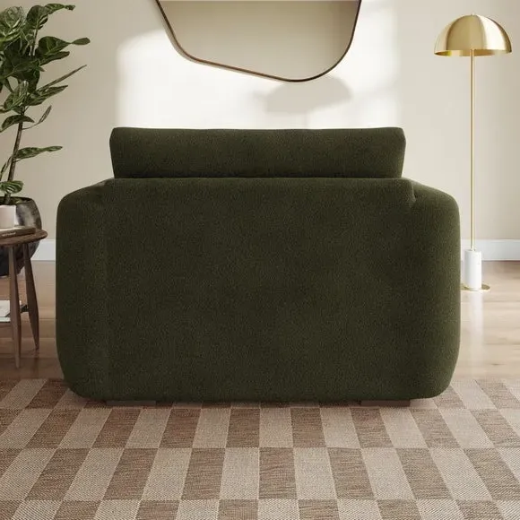 Snuggle Chair with Deep Arms - Green, Boucle