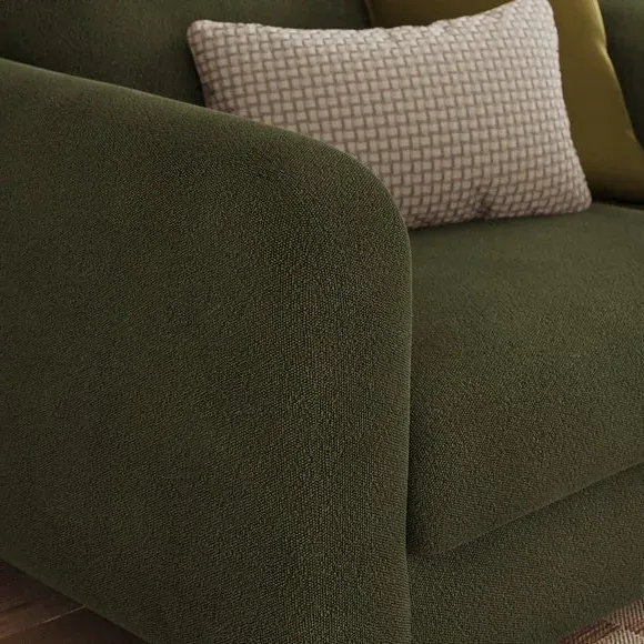 Snuggle Chair with Deep Arms - Green, Boucle