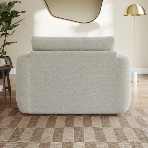 Snuggle Chair with Deep Arms - Grey, Chenille