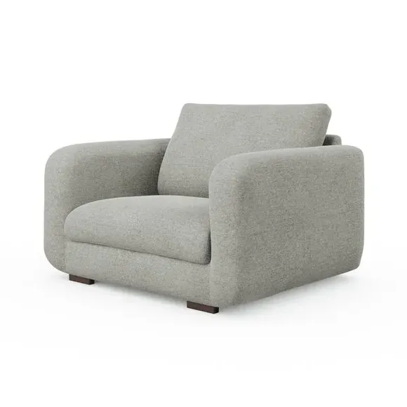 Snuggle Chair with Deep Arms - Grey, Chenille