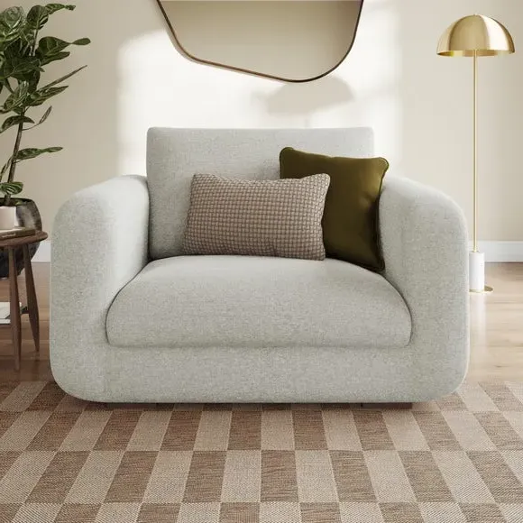 Snuggle Chair with Deep Arms - Grey, Chenille image