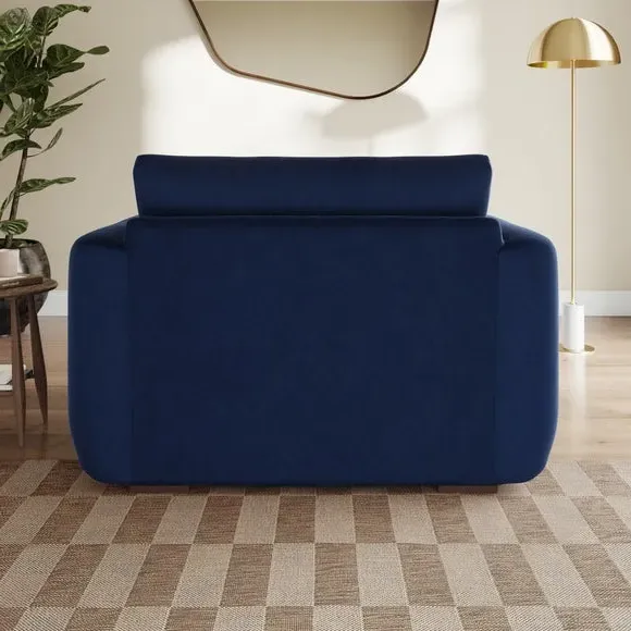 Snuggle Chair with Deep Arms - Navy, Velvet