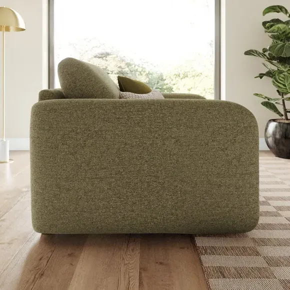 Snuggle Chair with Deep Arms - Olive, Chenille