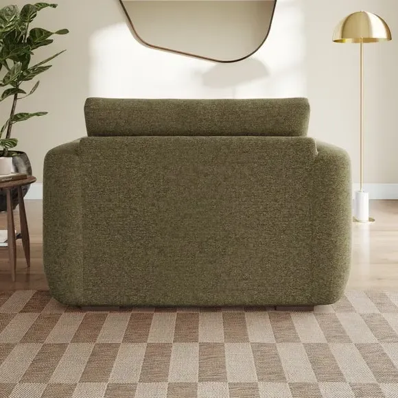 Snuggle Chair with Deep Arms - Olive, Chenille
