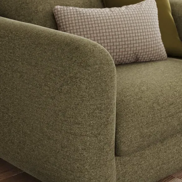 Snuggle Chair with Deep Arms - Olive, Chenille