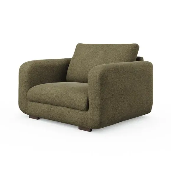 Snuggle Chair with Deep Arms - Olive, Chenille