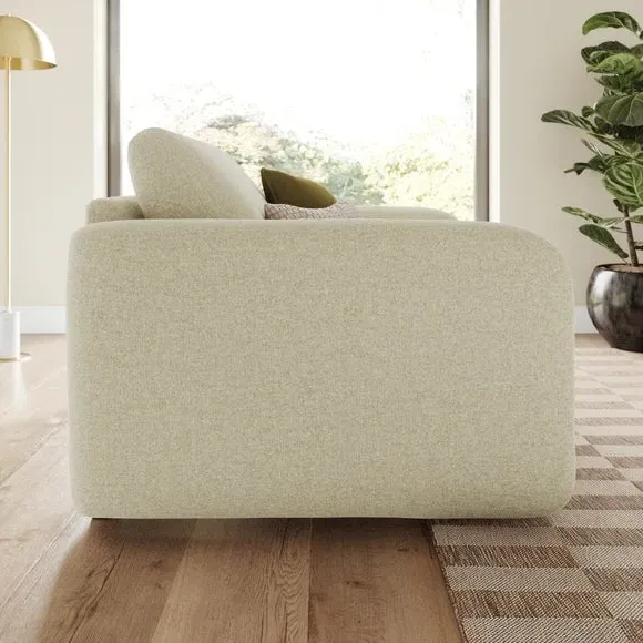 Snuggle Chair with Deep Arms - Sandstone, Chenille