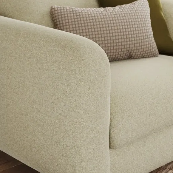 Snuggle Chair with Deep Arms - Sandstone, Chenille