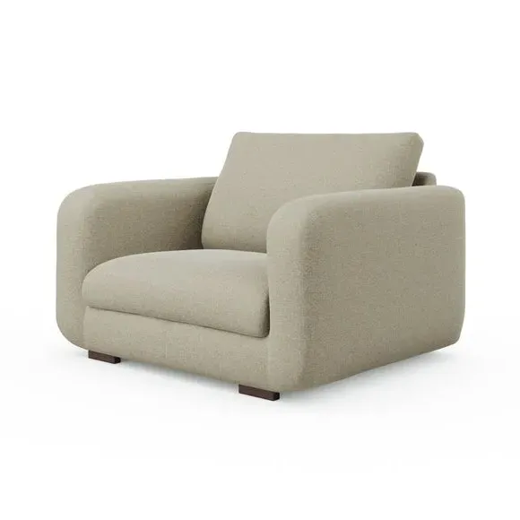 Snuggle Chair with Deep Arms - Sandstone, Chenille