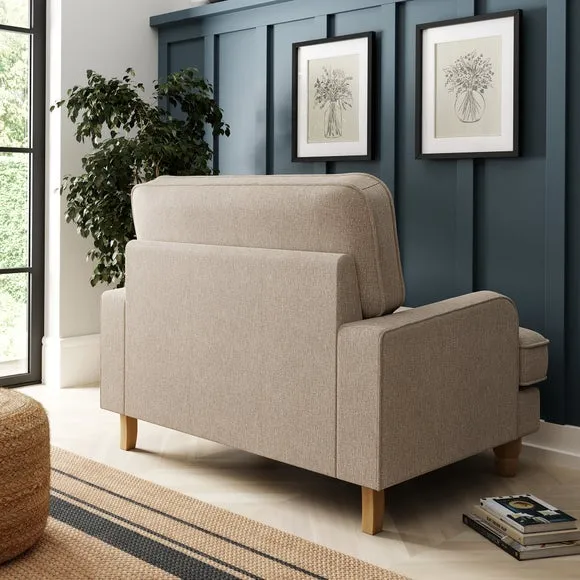 Snuggle Chair with Fixed Back - Linen, Fabric